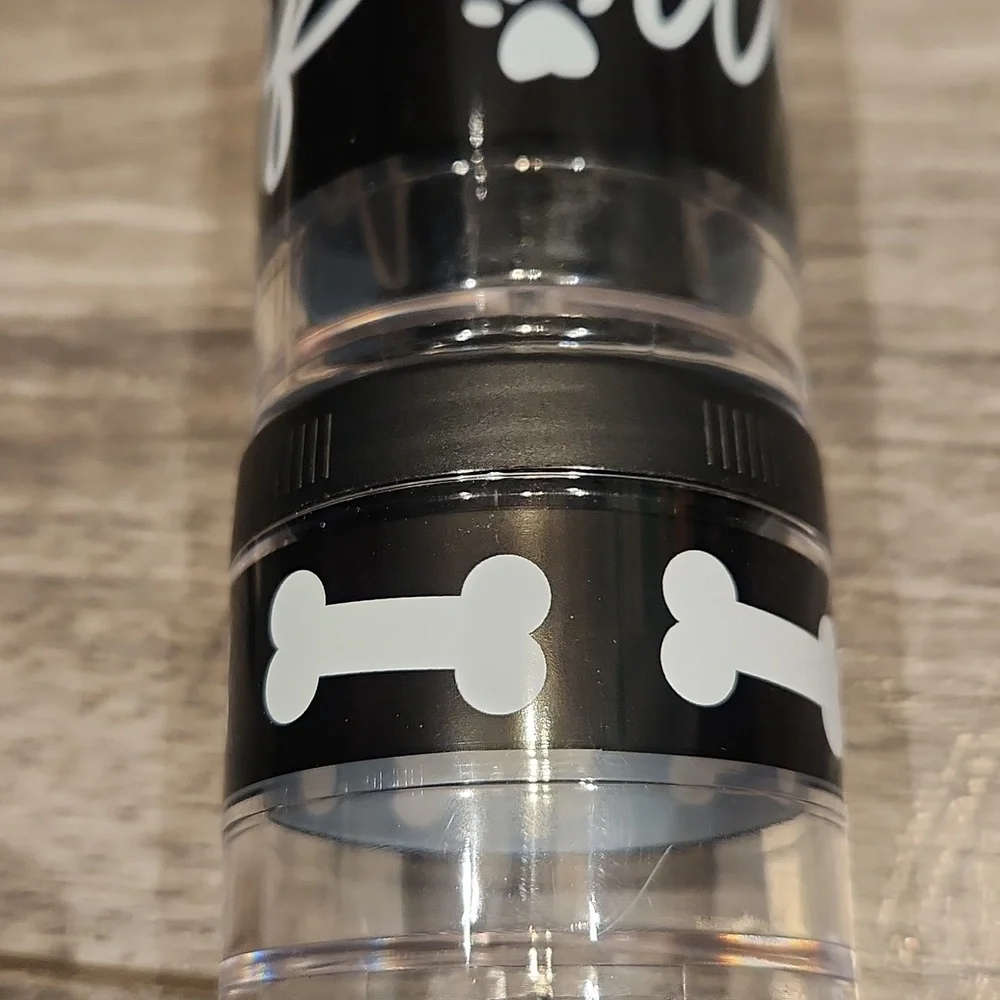 NWT Modern Expressions Woof Black & White Pet Container
